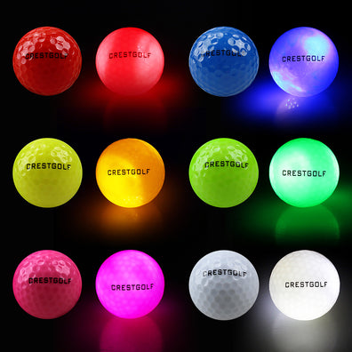6Pcs Glow In The Dark Light Up Luminous LED Golf Balls